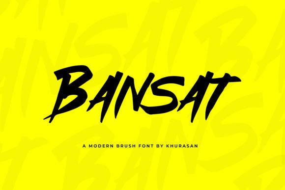 Bansat: A Bold Brush Font for Creative Branding