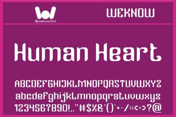 Human Heart: A Modern Display Font for Editorial Design
