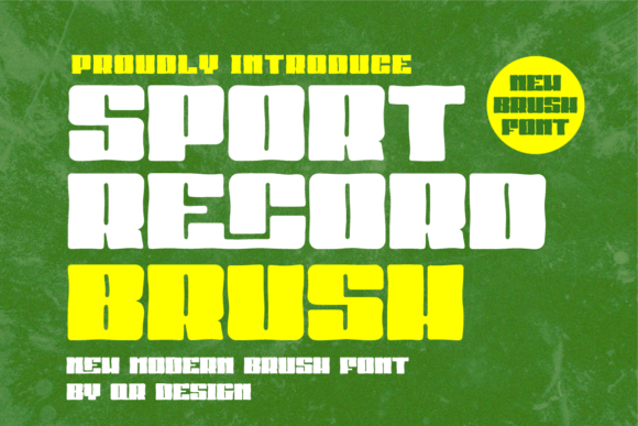 Sport Record Brush Font for Crafters and Designers