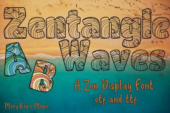 Zentangle Waves: The Font That Elevates Your Brand